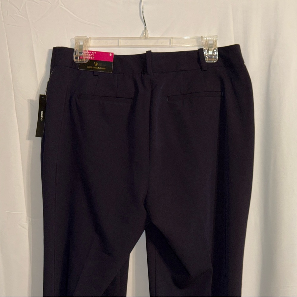 NWT Worthington Navy Curvy Fit Perfect Trouser Size 8 - Picture 6 of 10